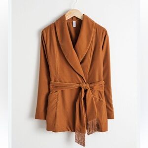 &OTHER STORIES Velvet Tie Blazer